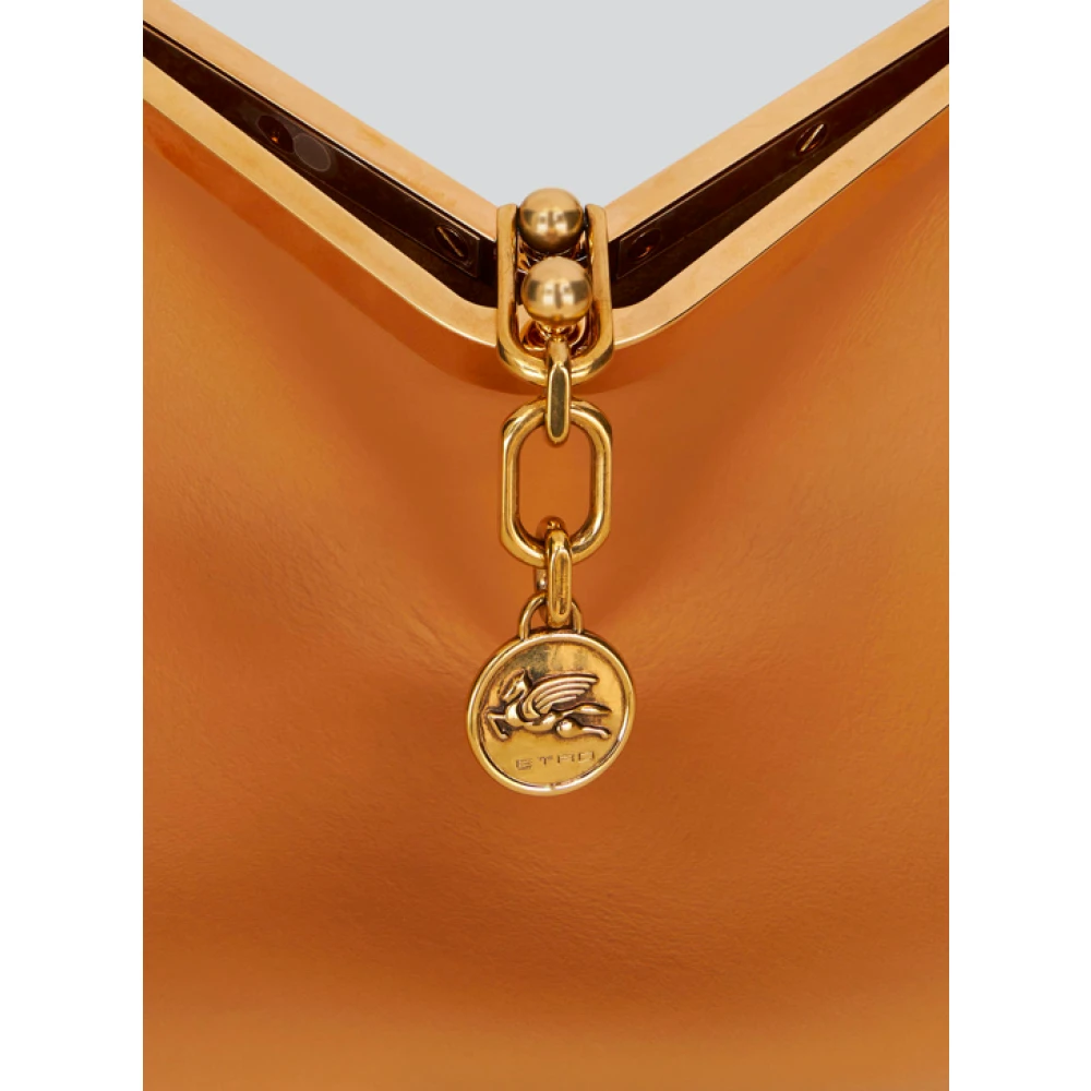 ETRO Iconische Vela Media Leren Tas Brown Dames