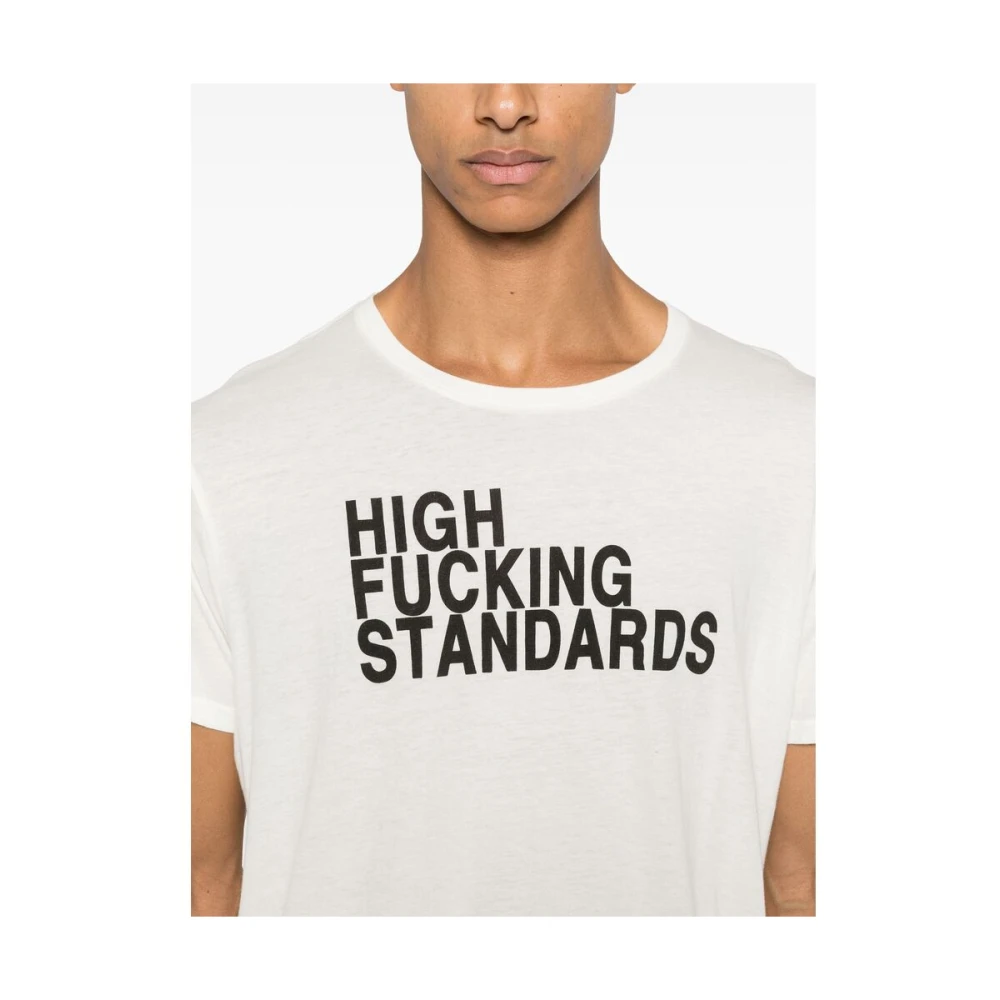 R13 Witte Crew Neck Korte Mouw T-shirt White Heren