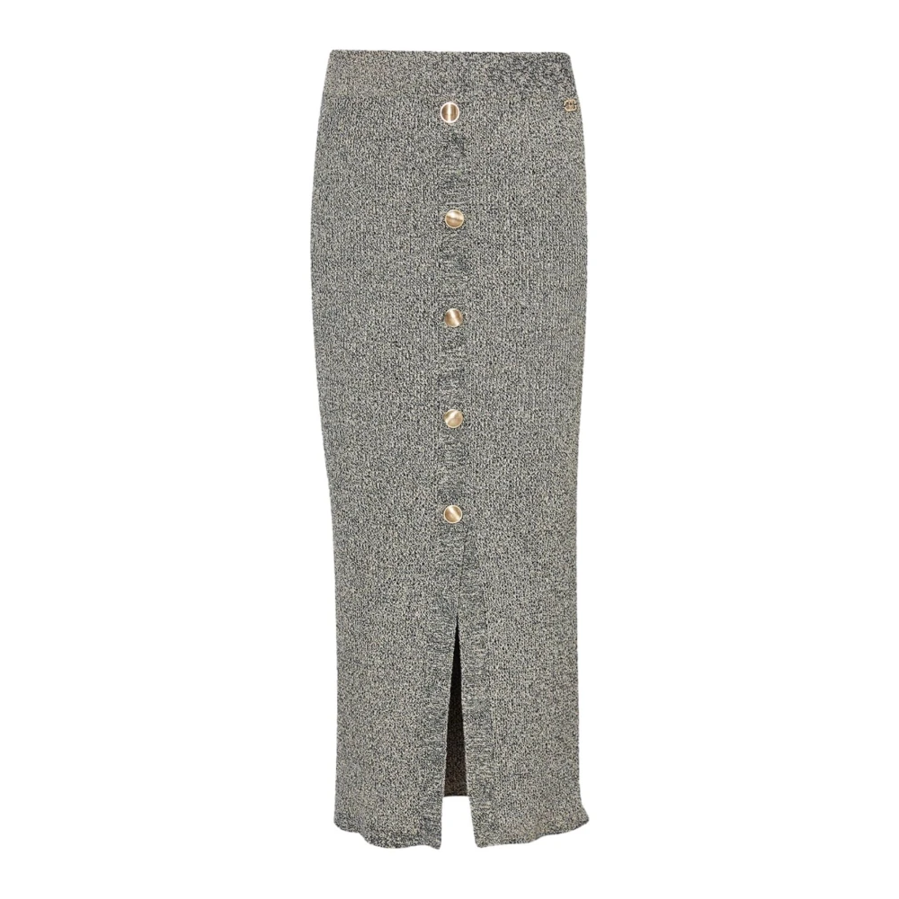Liu Jo Casual Viscose Polyester Polyamide Rok Gray Dames