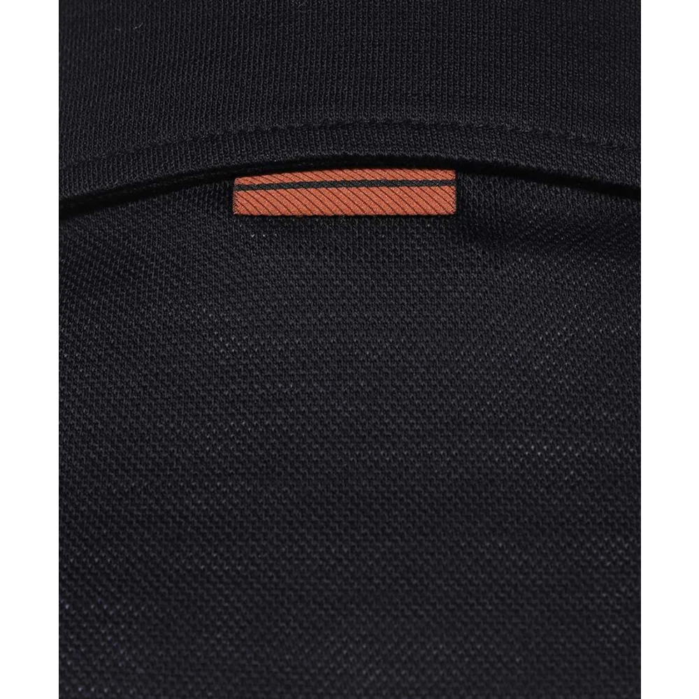 Ermenegildo Zegna Wollen Polo Shirt met Zijdelingse Splitten Blue Heren