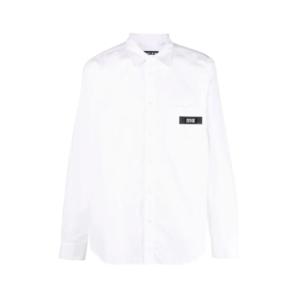 Versace Jeans Couture Wit Basic Logo Overhemd White Heren