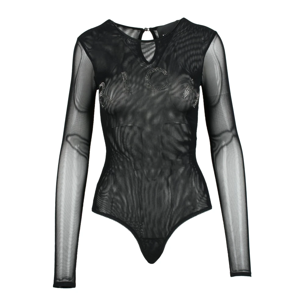 John Richmond Stijlvolle Nylon Elastaan Body Black Dames