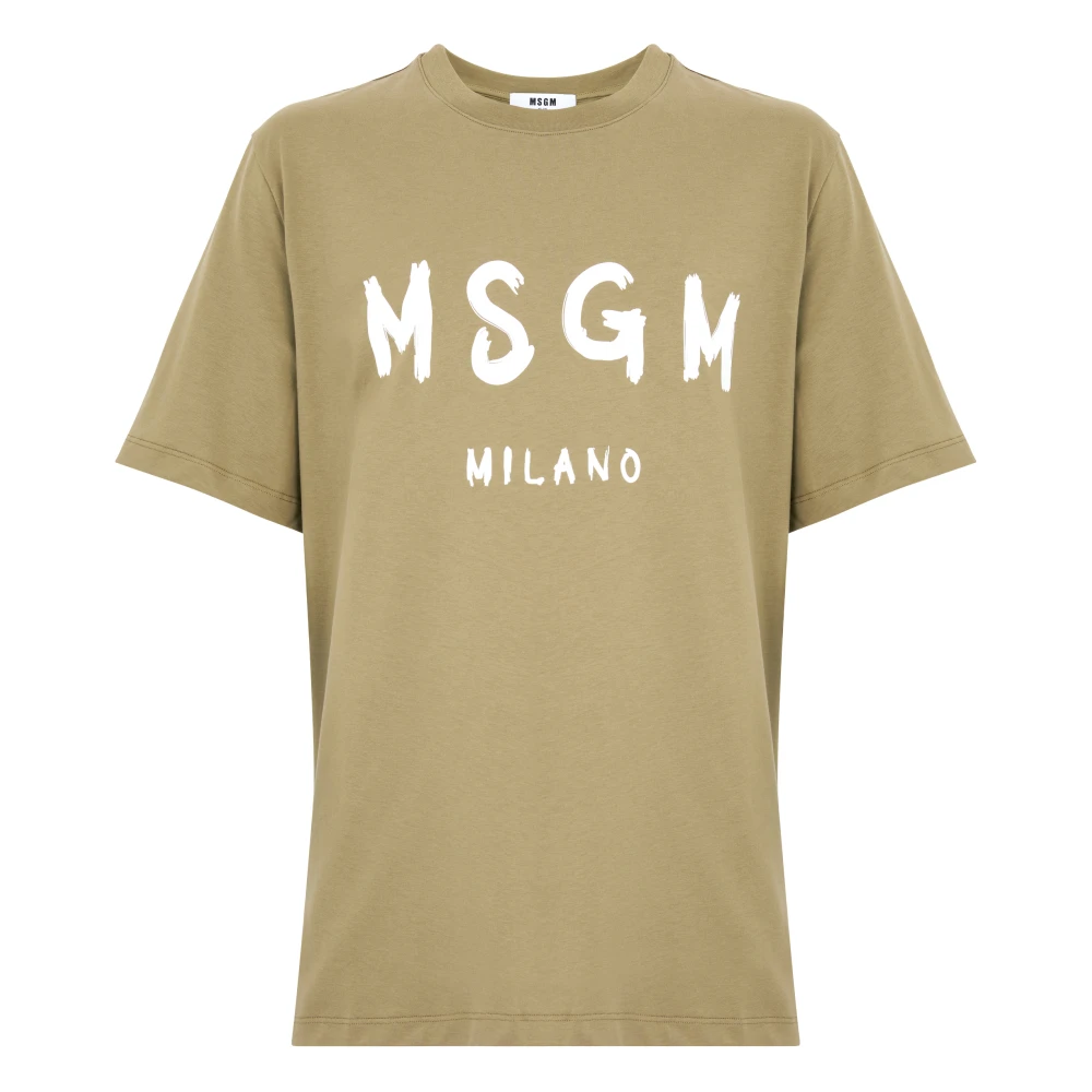Msgm Groene T-shirts en Polos Green Heren