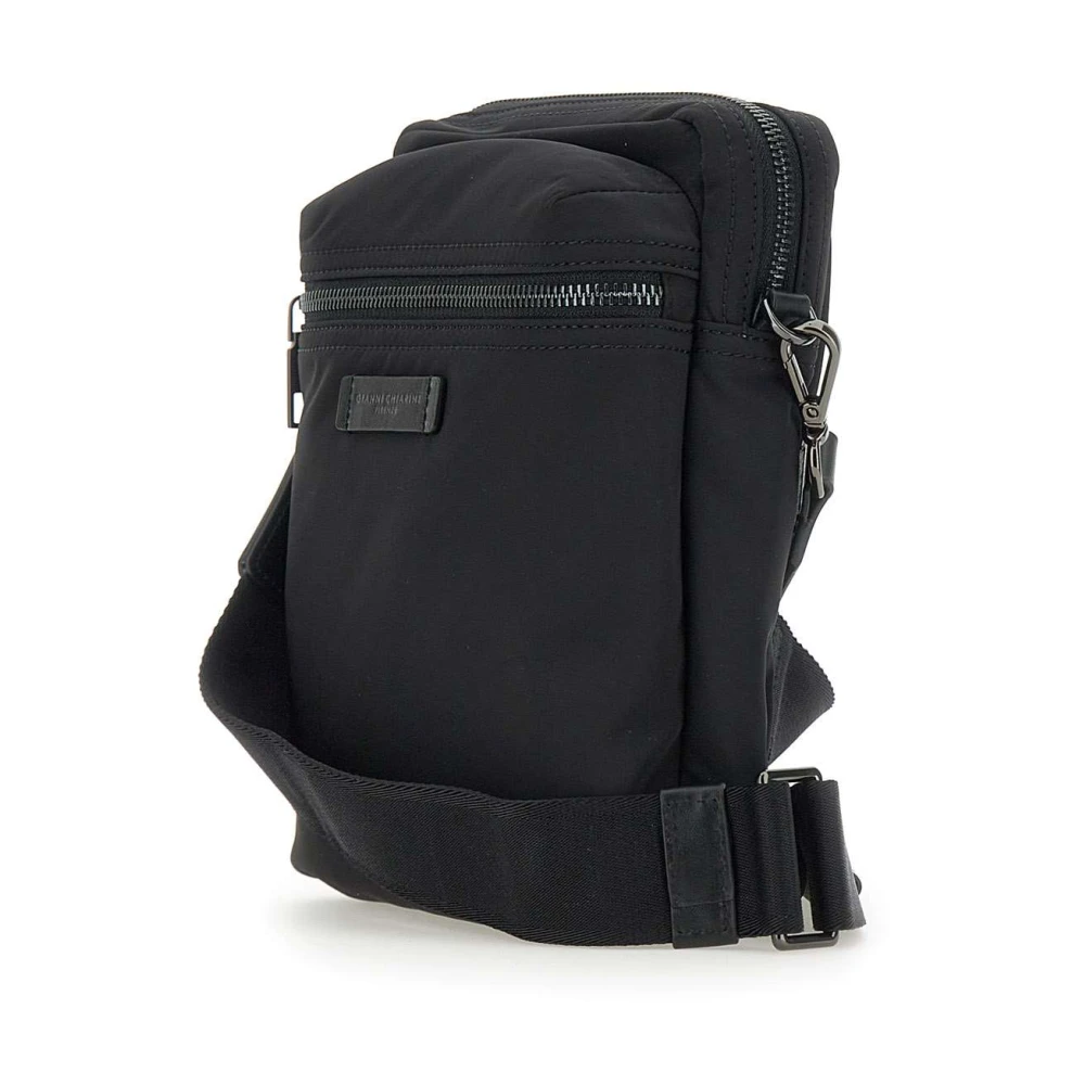 Gianni Chiarini Zwarte Nylon Oslo Schoudertas Black Heren