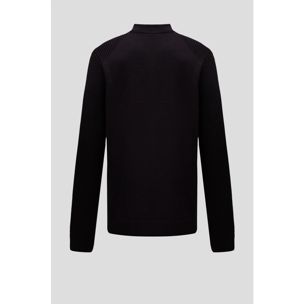 Joop! Blauwe Nacht Herenjas met Ritssluiting en Gebreid Schouderdetail Blue Heren