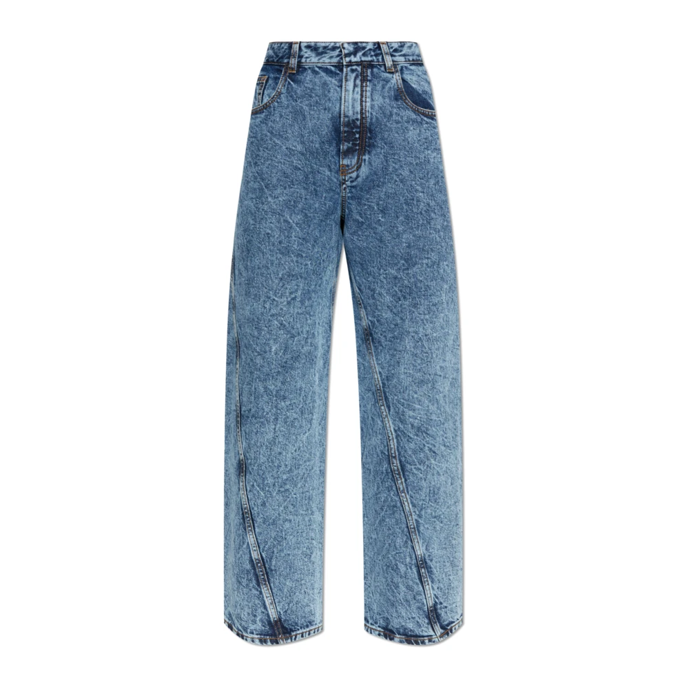 Alaïa High-waisted Jeans Blue Dames