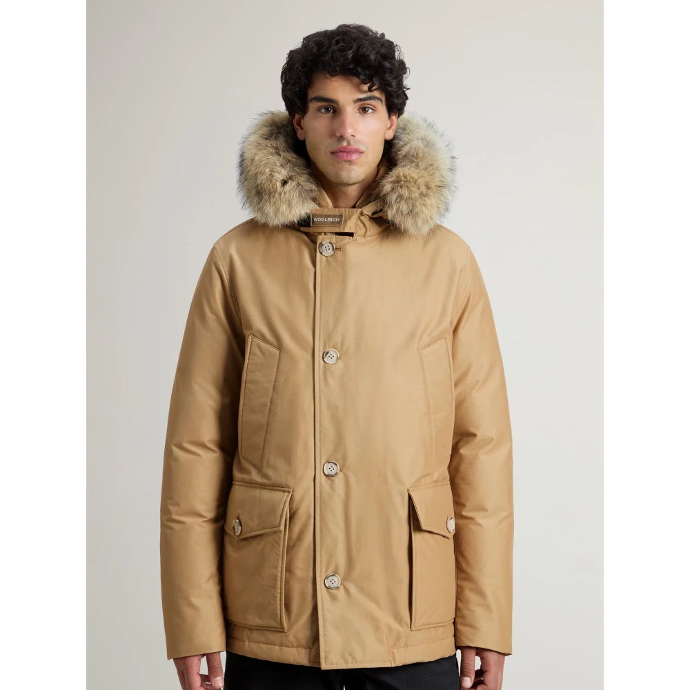 Woolrich Beige Donsjas Waterbestendig Beige Heren