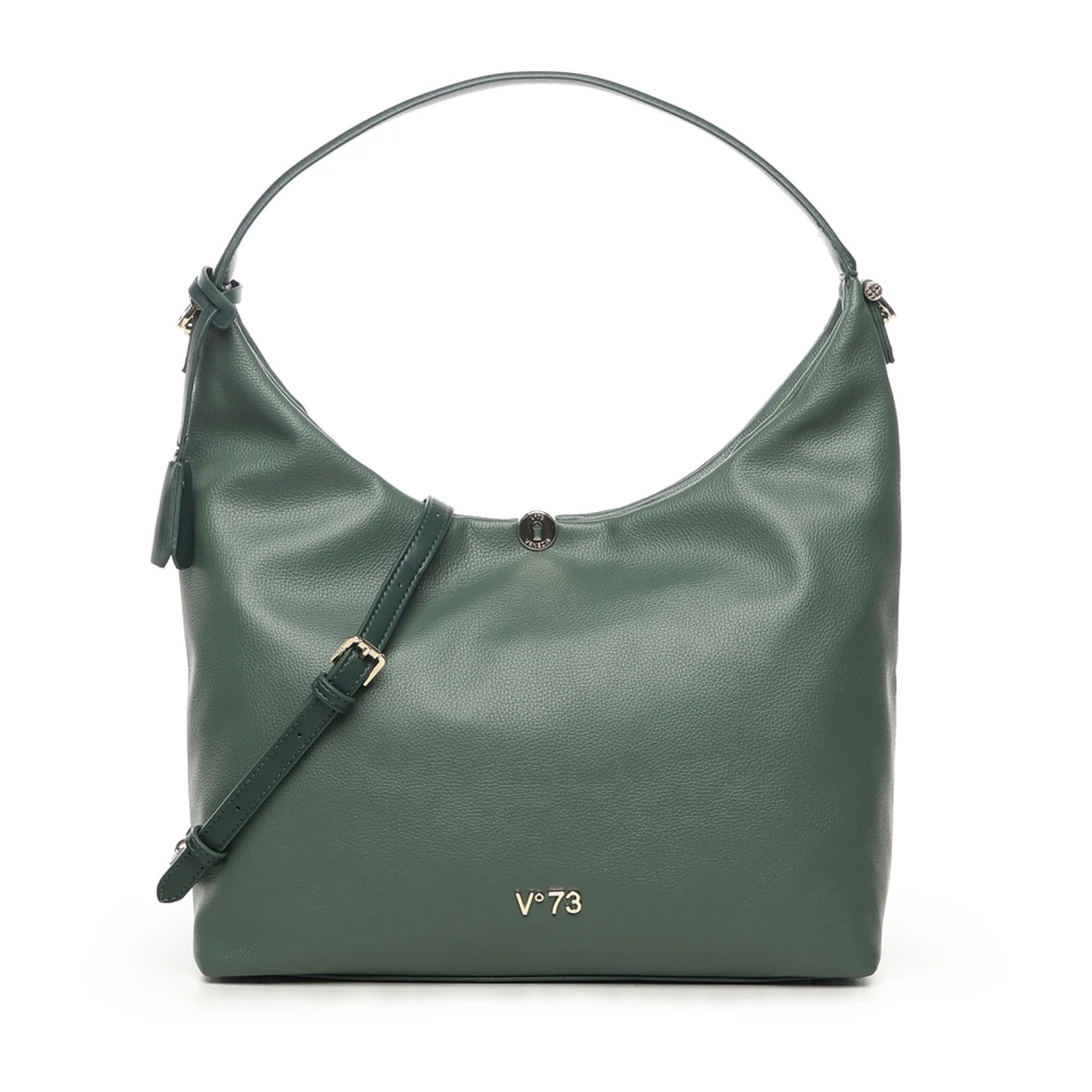 V73 Green Soft Leather Shoulder Bag With Logo - Female - Handbags - One Size - Bags