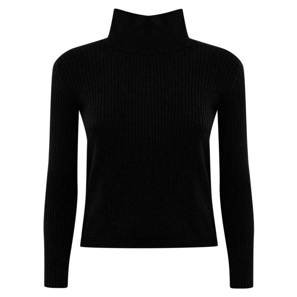 Liviana Conti Zwarte coltrui met ribbels Black Dames