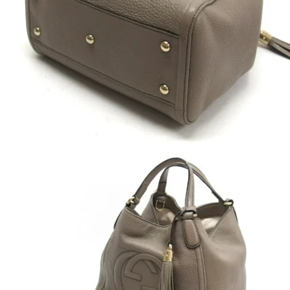 Gucci Vintage Pre-owned Leather gucci-bags Brown Dames