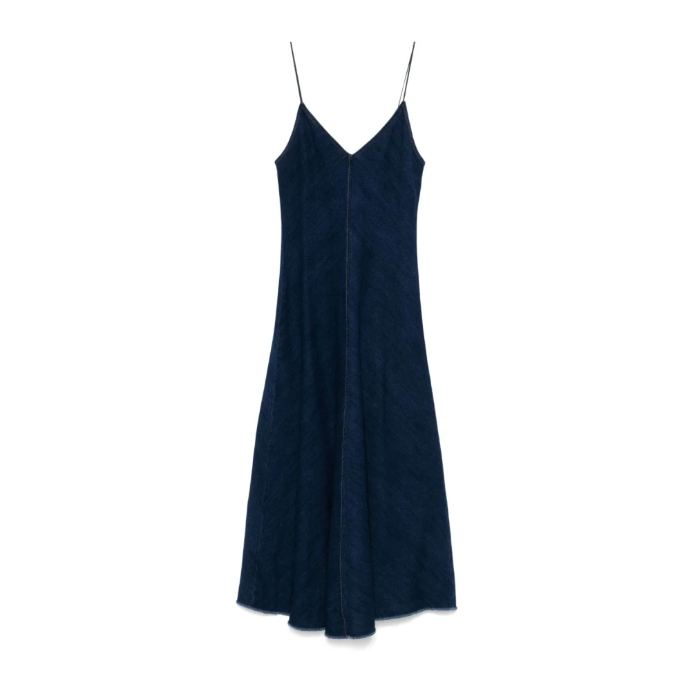 Forte Indigo Blauwe Spaghettiband Jurk Blue Dames