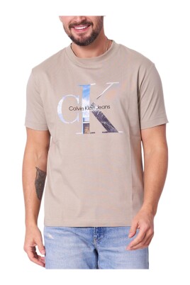 beige-print-short-sleeve-round-neck