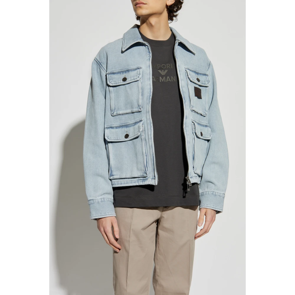 Emporio Armani Denim jas Blue Heren