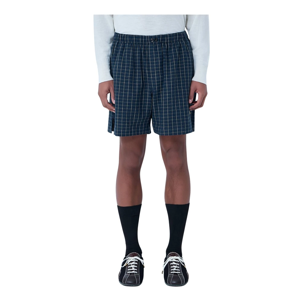 Wales Bonner Blue Casual Shorts, Male, Xl, Sunday Shorts