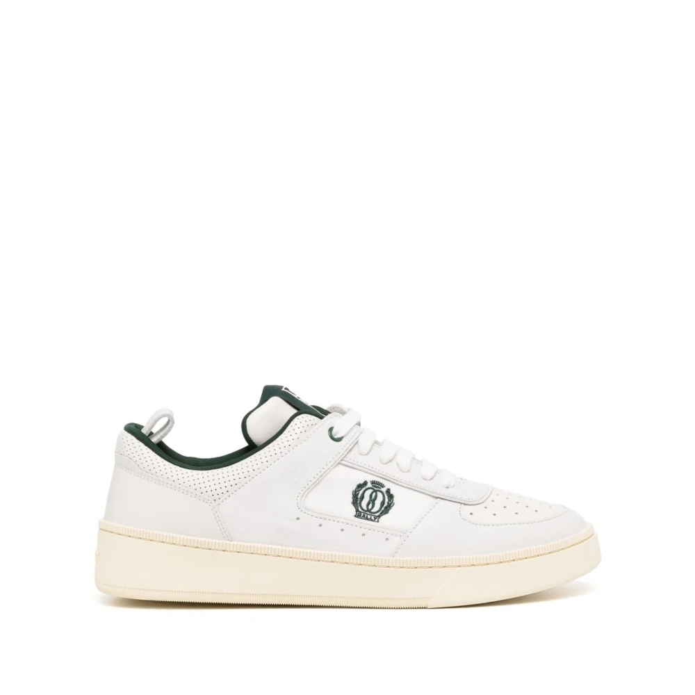 Bally Geborduurde Panel Sneakers Heren Schoenen Wit