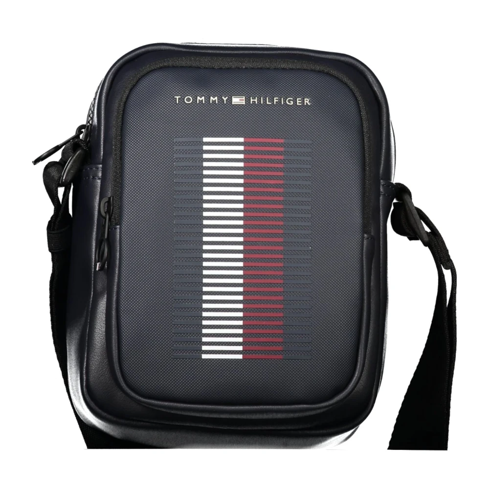 Tommy Hilfiger Blauwe Heren Schoudertas Contrast Details Blue Heren