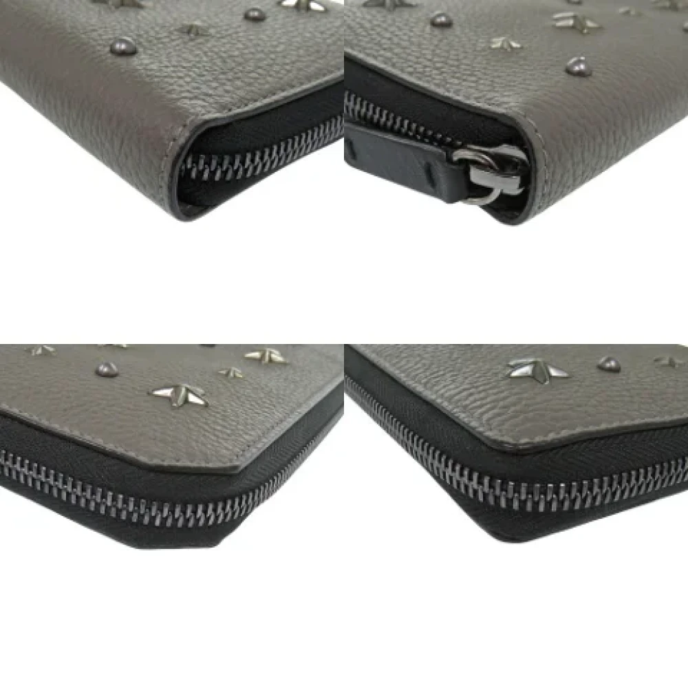 Jimmy Choo Pre-owned Leather wallets Gray Dames