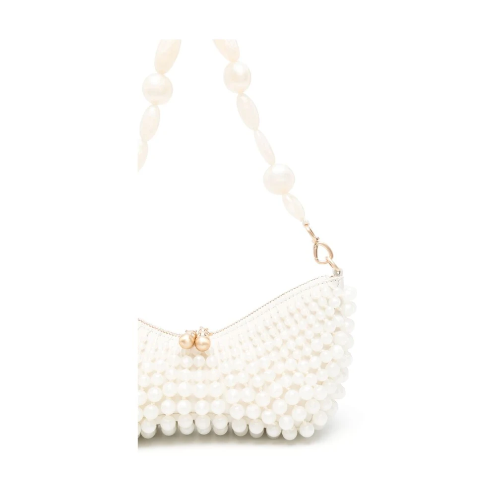 Cult Gaia Witte Schoudertas met Ritssluiting White Dames