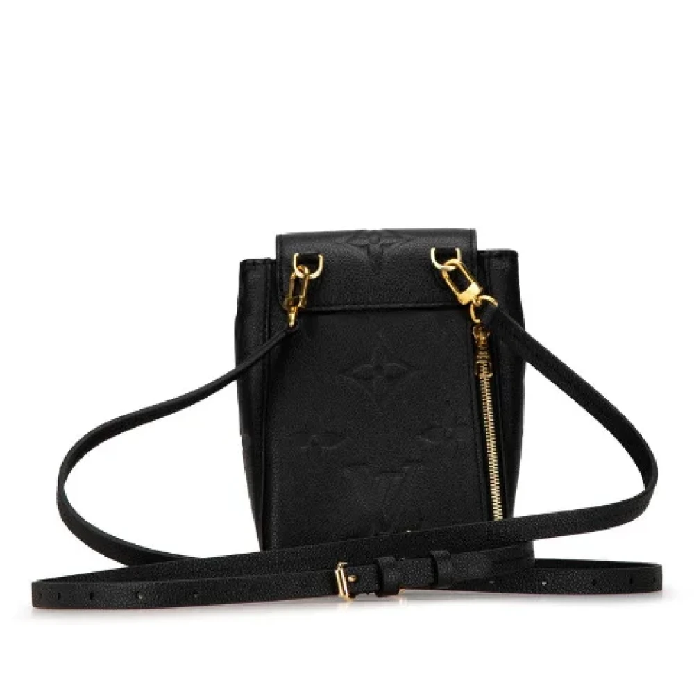 Louis Vuitton Vintage Pre-owned Leather backpacks Black Dames
