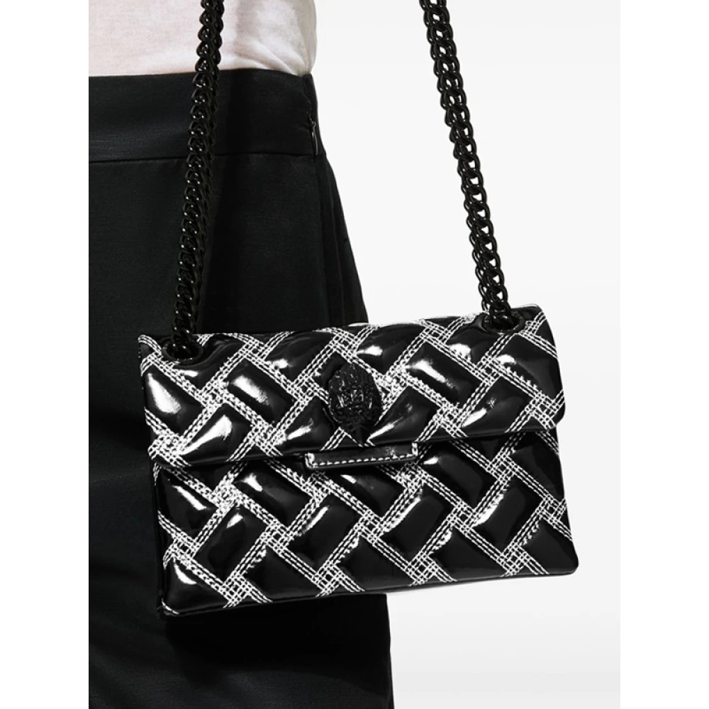 Kurt Geiger Zwarte Schoudertas met Kettingriem Black Dames