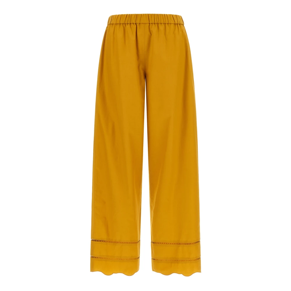 Fabiana Filippi Women's Yellow Wide Trousers, Xs, Trousers