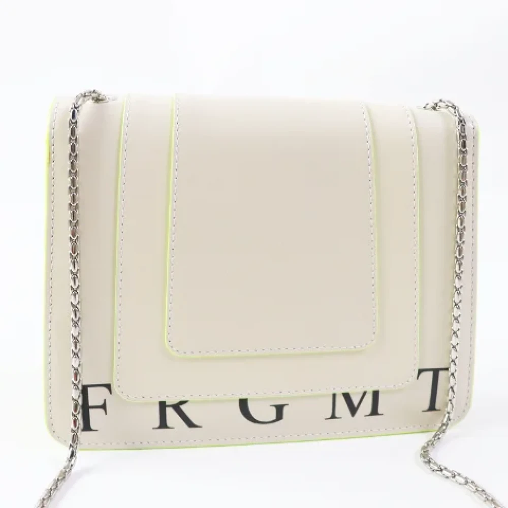 Bvlgari Vintage Pre-owned Leather shoulder-bags Beige Dames
