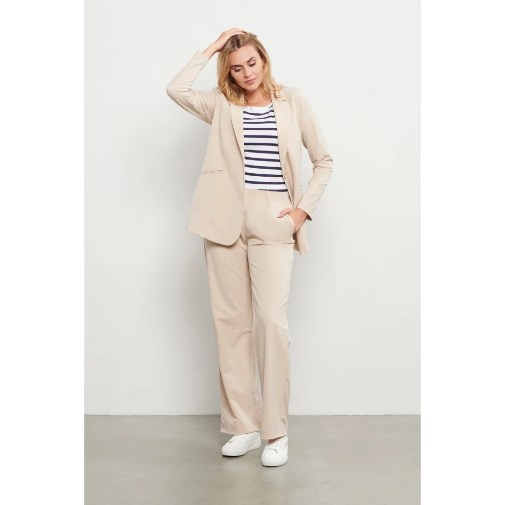 &Co Woman Blazer Heren Elegante tijdloze stijl Beige Dames