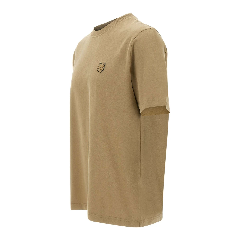 Maison Kitsuné Vos Logo Katoenen T-shirt Bruin Brown Heren