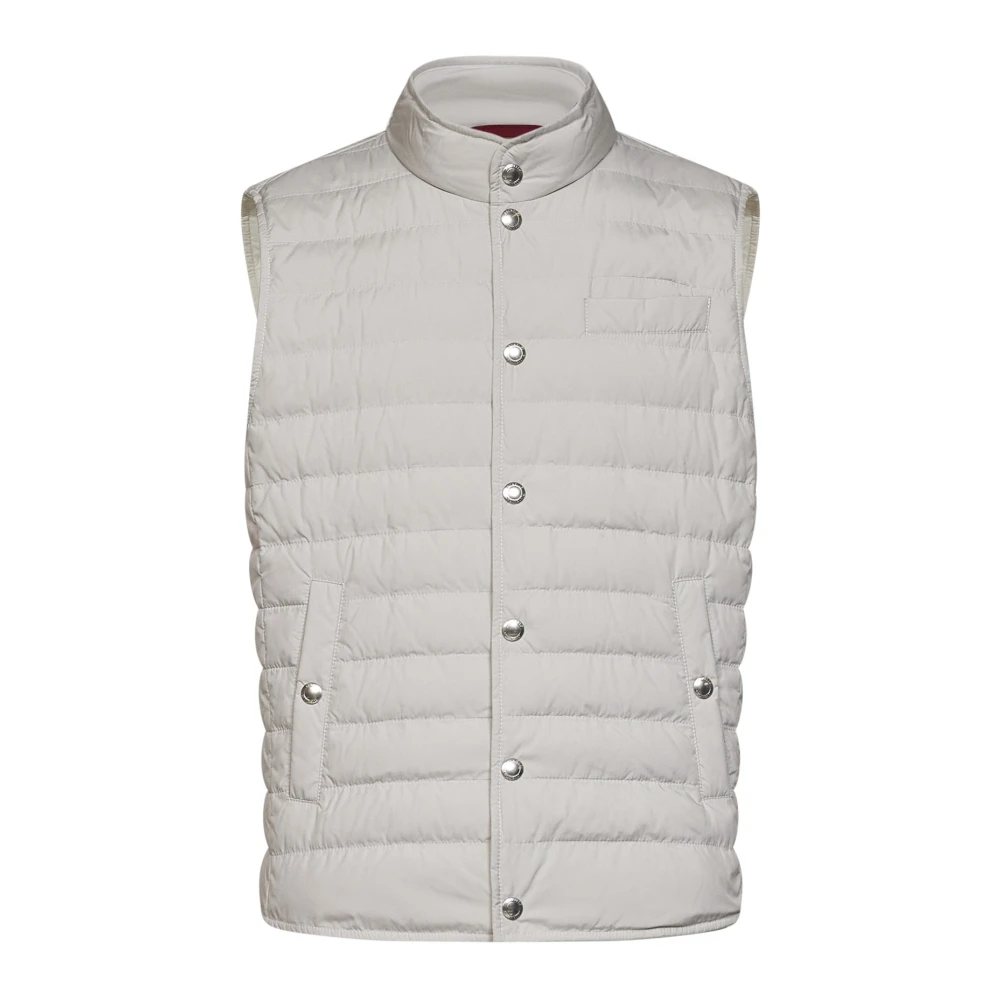 Brunello Cucinelli Blue Waistcoats, Male, S, Coats