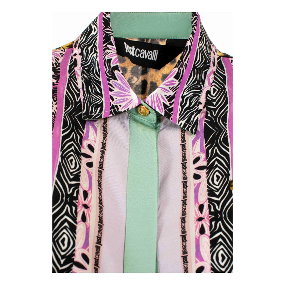 Just Cavalli Groen Shirt voor Mannen Multicolor Dames