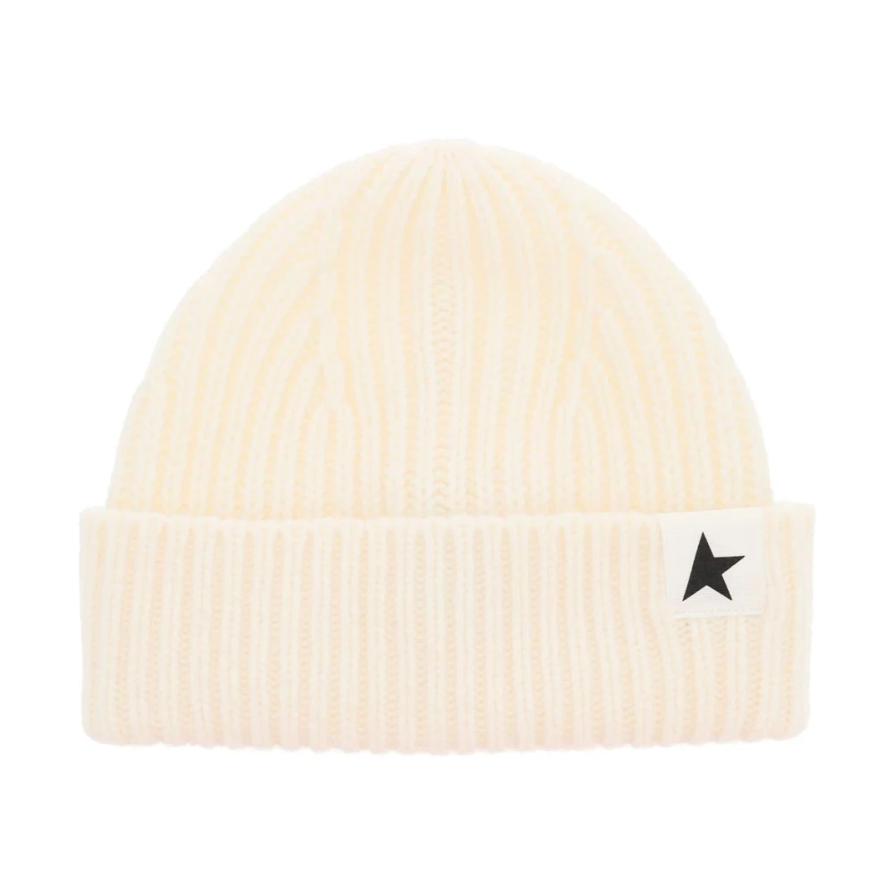 Golden Goose Damian Wollen Beanie met Sterrenprint White Dames