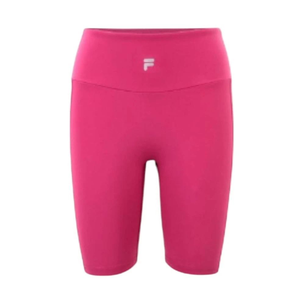 Fila Sportieve Polyester Shorts Hoge Taille Pink Dames