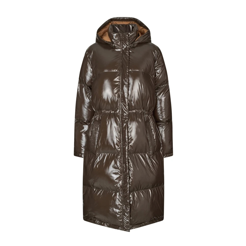 Lollys Laundry Gewatteerde Parka Jas met Capuchon Brown Dames
