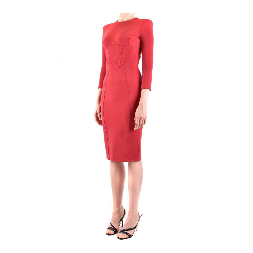 Elisabetta Franchi Elegante Avondjurk voor Vrouwen Red Dames