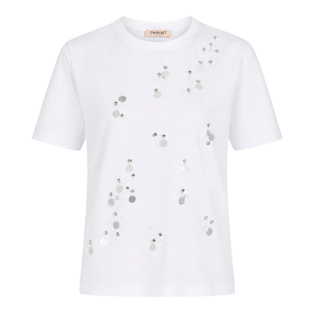 Twinset Women's White T-Shirts, Xs, Actitude T-Shirt