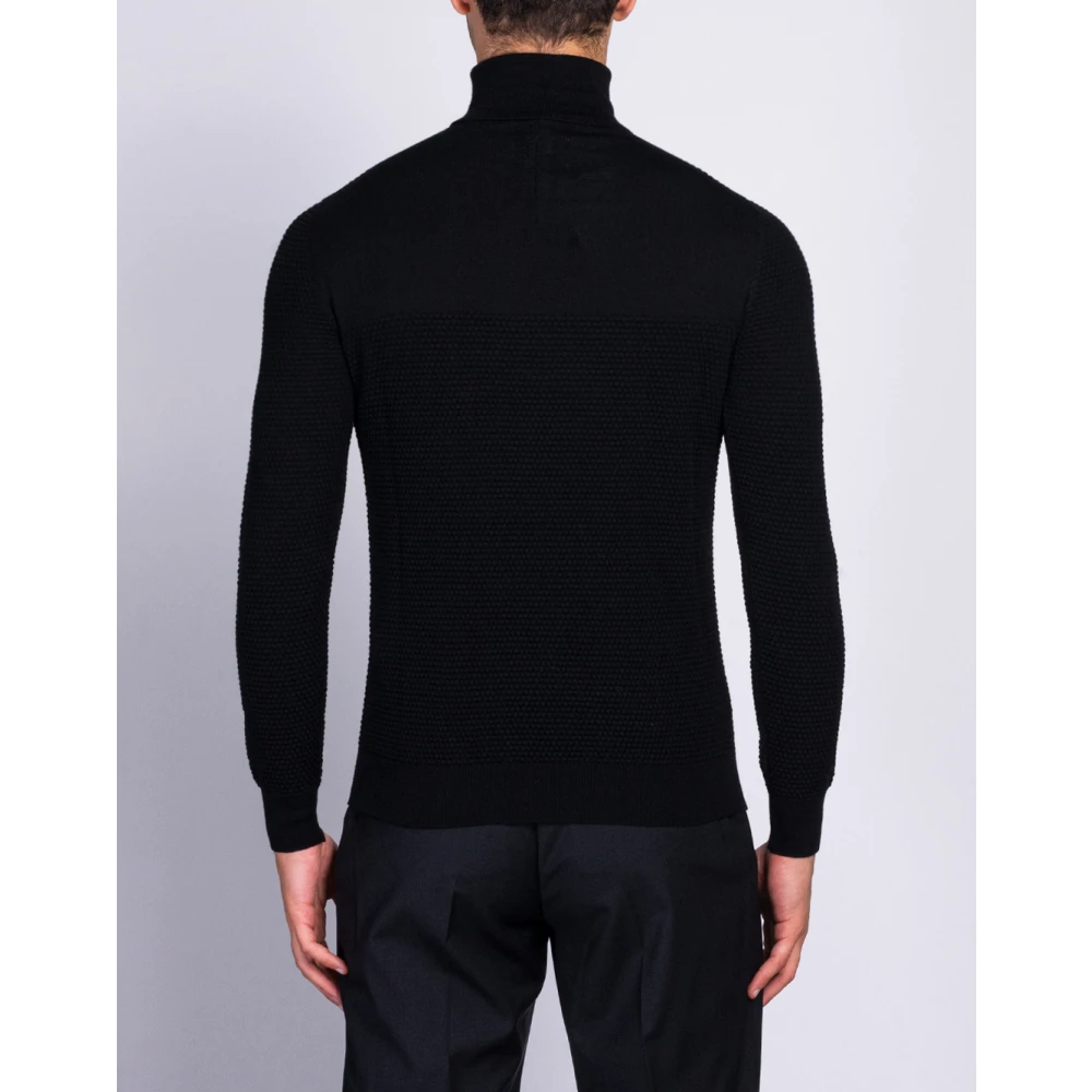 Corsinelabedoli Turtleneck Jumpers Stijlvol Essentieel Comfort Black Heren
