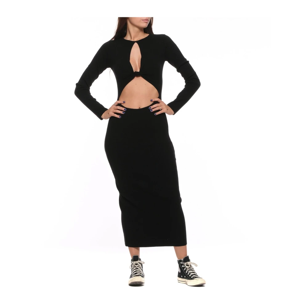 Akep Abiti Vskd03025 Zwarte Jurk Black Dames