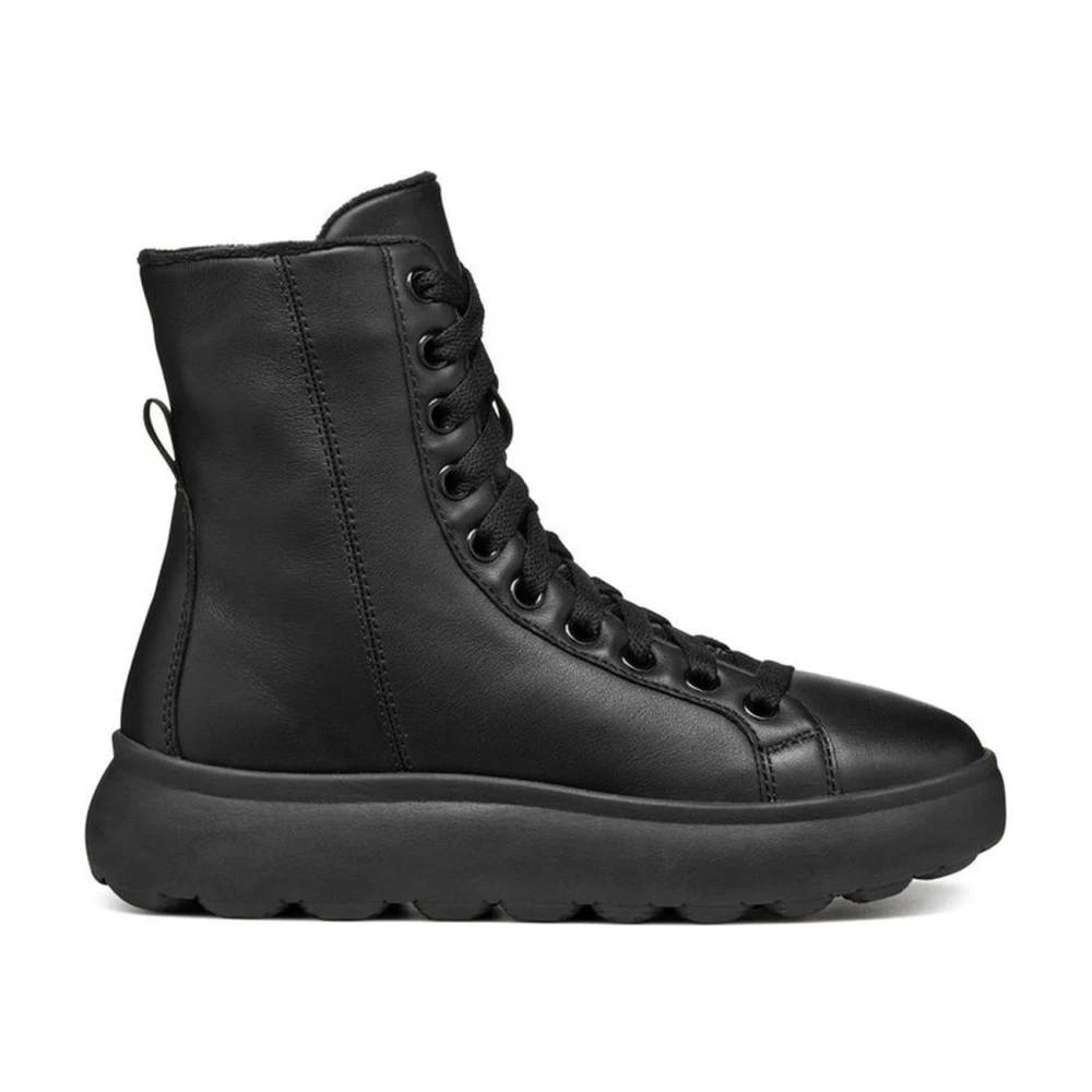 Geox , Lace-Up Boots, Female, Black, 4 Uk, Black Ankle Boots For Women