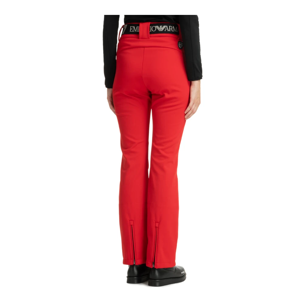 Emporio Armani EA7 Hoge taille ski broek met drukknopen Red Dames