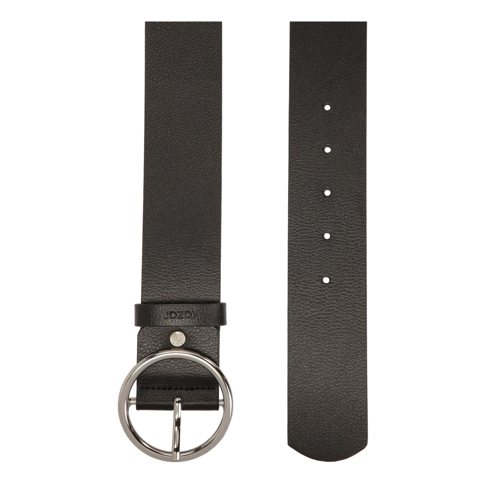 Kazar Zwarte brede riem met zilveren gesp Black Dames
