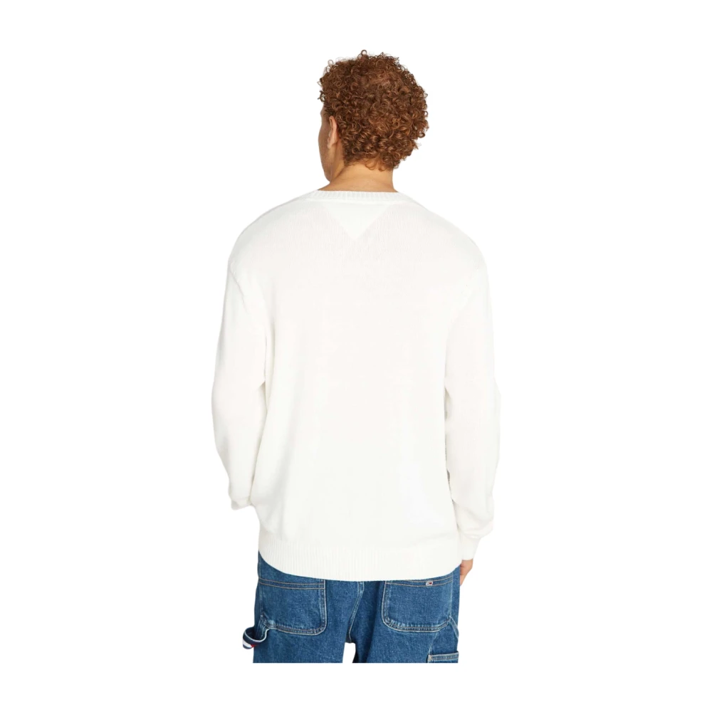Tommy Jeans Witte Wollen Trui White Heren
