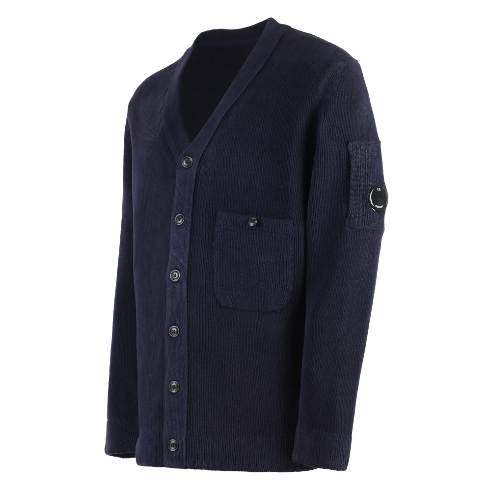 C.P. Company Katoenen Vest met Lensdetail Blue Heren