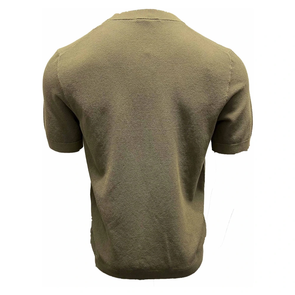 Circolo 1901 Gebreid T-shirt ronde hals olijfgroen Green Heren