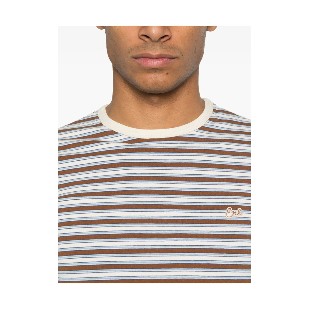 ERL Bruine Logo Patch Crew Neck T-shirt Brown Heren