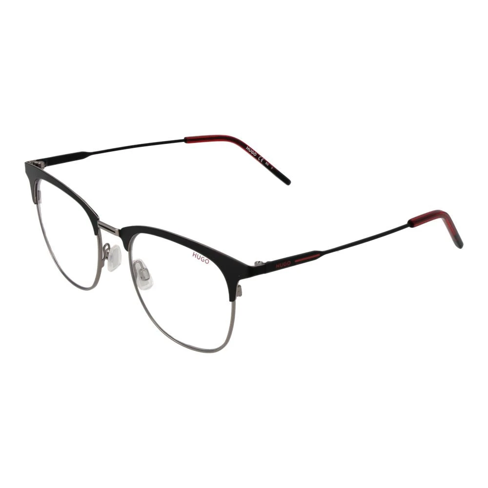 Hugo Unisex Black Glasses, One Size, Browline Optical Frames