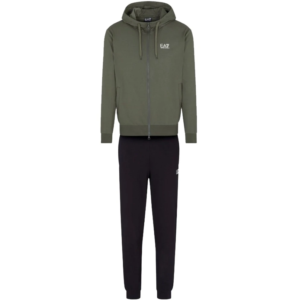 Emporio Armani Ea7 Herren Grün Core Identity Trainingsanzug