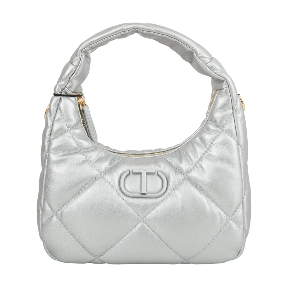 Twinset Zilveren Hobo Tas Gray Dames