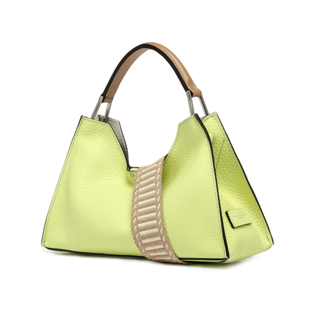 Gianni Chiarini Bubbel leren tas met afneembare zak Yellow Dames