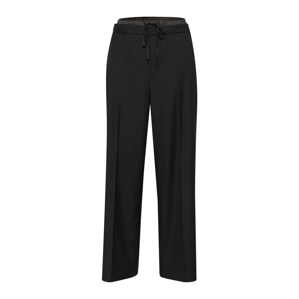 Kaffe Zwart Diep Wijde Pijp Broek Black Dames
