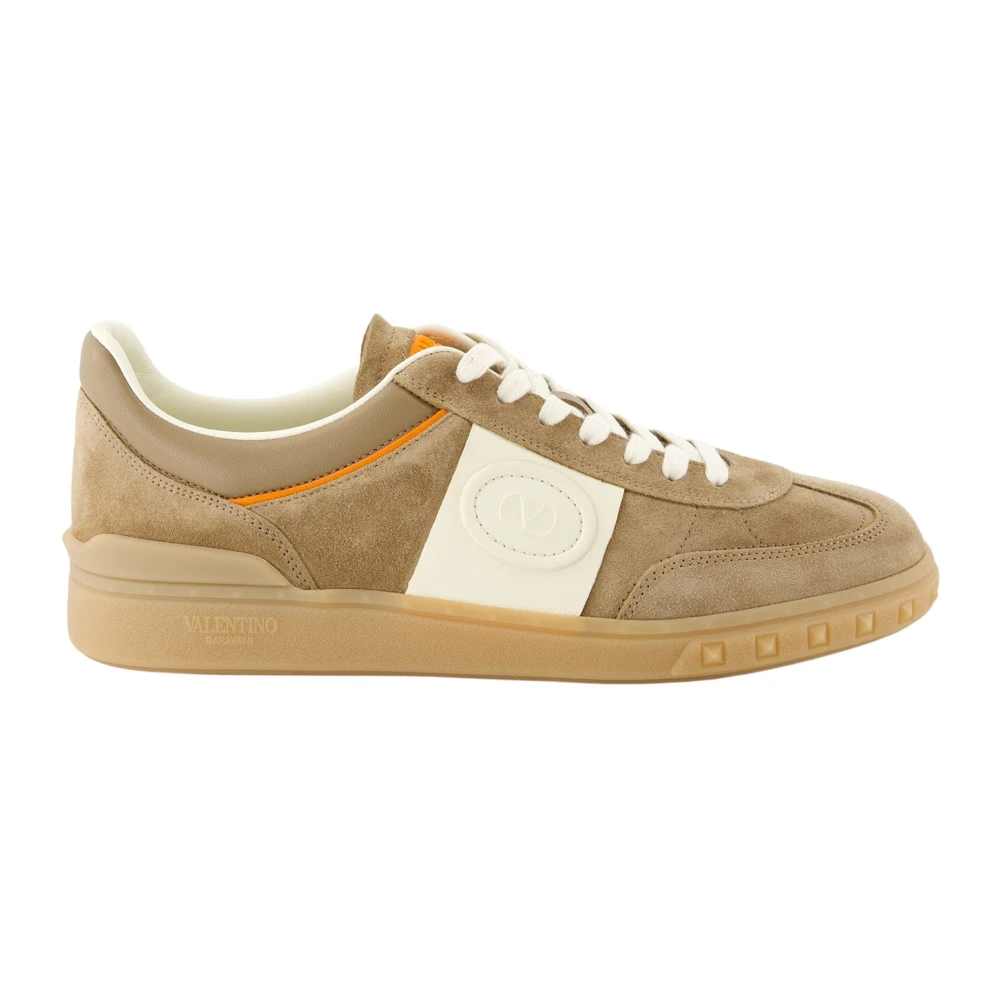 Valentino Garavani Men's Brown Upvillage Leather Sneakers